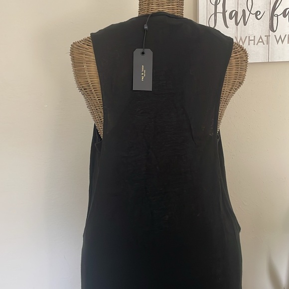NWT! Rag & Bone Black Linen Midi Dress - Picture 7 of 14